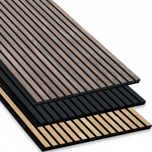 Paneles Acústicos Modernos de Listones de Madera, Insonorización para <span class=keywords><strong>Dormitorio</strong></span>, Sala de Estar, Gimnasio, Absorción de Sonido de Alta Frecuencia, Ecológicos, 80% - Product Image 1