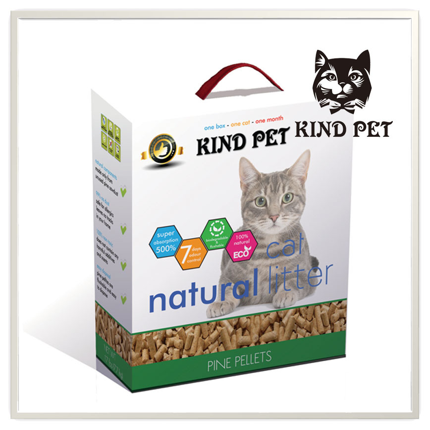 Pine Wood Cat Litter - Natural Pine Wood Pellets for Cats | Kind Pet Products