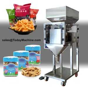 Máquina de enchimento linear de grãos de café e arroz em pó, dosagem de grânulos, balança
