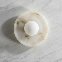 Lampe murale décorative intérieure en cuivre avec base en marbre naturel moderne pour la décoration de la chambre et du salon