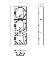 Feux de signalisation routière intelligents résistants aux hautes températures et anti-poussière, 3 couleurs, 12 pouces (300 mm), rouge, jaune, vert