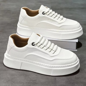Small <b>White</b> <b>Shoes</b> Versatile Thick Sole Sports <b>Shoes</b> for Male Students Casual Low Top Thick Sole Board <b>Shoes</b> - Product Image 2