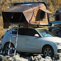 4WD Overland Quick Set-Up Tente de toit à coque rigide avec tissu de toile d'espace spacieux pour le camping pour 2 à 3 personnes