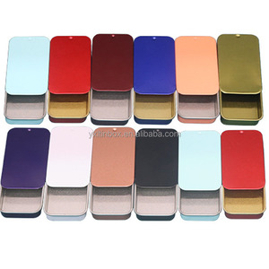 Caja de Lata Rectangular Pequeña Reciclable con Tapa Deslizante para Perfume Sólido, Jabón o Mentas, Venta al por Mayor de Fábrica, Caja Metálica Vacía Personalizada - Product Image 1