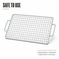 Grille de barbecue en fil de fer galvanisé, maille métallique, taille personnalisable, facile à utiliser et à nettoyer pour la cuisson au charbon de bois en extérieur
