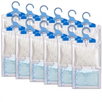 Lot de 12 sacs déshumidificateurs suspendus 500 ml, absorbeur d'humidité pour placard, déshumidificateur déshydratant, piège à condensation, anti-odeur