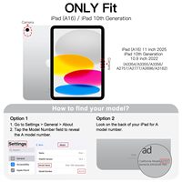 Housses et étuis pour tablette iPad (A16) 11e génération/iPad 10e génération, support pour stylet, coque intelligente, dos en TPU souple, réveil/veille automatique