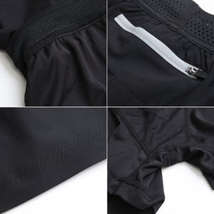 Pantalones cortos 2 en 1 para hombre de alto rendimiento que absorben la humedad para actividades al aire libre con costuras antirozaduras - Product Image 2