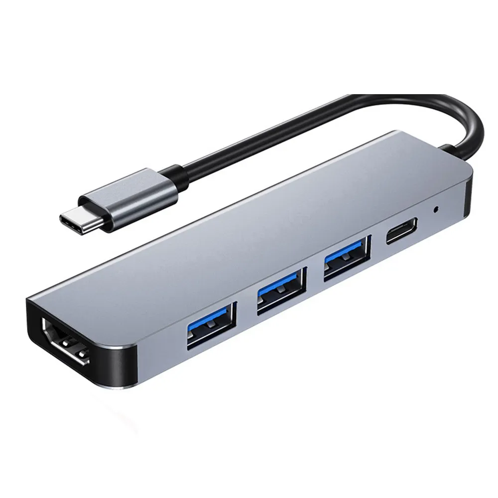 5 in 1 Hub USB Type C HD-MI compatible Multiport Adapter with Output USB 3.0 2.0 PD Charging Ports Usb hub adapter