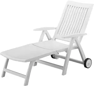 Roma เก้าอี้พับสำหรับผู้ใหญ่,เก้าอี้แบบมีพนักพิงเก้าอี้พักผ่อนแบบผ่อนคลายเก้าอี้พักผ่อนริมชายหาดสวนทำจากเรซิ่นสีขาว