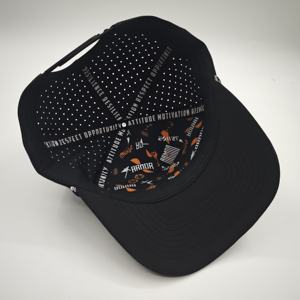 Casquette de golf personnalisée Dobby Dot Argyle imperméable à 5 panneaux, broderie 3D, réglable, à fermeture snapback pour adultes - Product Image 4