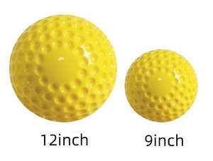 Pelota de Softbol con Hoyuelos de 9'' y 12'' - Pelota de Entrenamiento con Núcleo Sólido de PU para Práctica de Béisbol y Softbol - Pelota Dura y Resistente para Lanzamiento y Bateo - Product Image 2