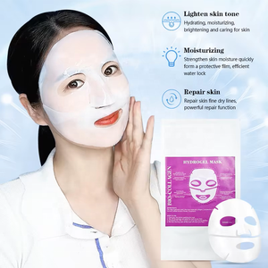 Masque en feuille de bio-collagène violet, anti-rides, raffermissant, hydratant, éclaircissant, jetable, végétalien, format voyage, marque privée, OEM - Product Image 2