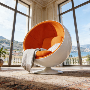 Sillón de Lujo Estilo Espacial, Silla Redonda <span class=keywords><strong>con</strong></span> Forma de Huevo, Sillón de Diseño Blanco, Sofá Cabina Orbit, Decoración para Sala de Espera de Hotel Boutique - Product Image 3