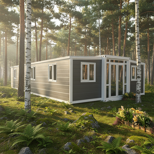 Kit de Estructura de Panel Sándwich para Casa Contenedor Plegable Transpirable de 20 pies/40 pies, Prefabricada para Exteriores, Diseño Moderno de Mediados de Siglo, Grosor Estándar - Product Image 2