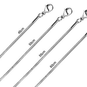 <span class=keywords><strong>Collier</strong></span> de 45 à 60cm de long en acier inoxydable étanche, <span class=keywords><strong>collier</strong></span> de mode à prix abordables, <span class=keywords><strong>collier</strong></span> à chaîne ronde en forme de serpent, 1mm - Product Image 3
