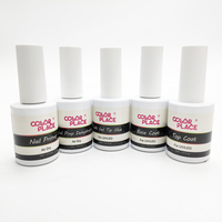 Vente en gros de vernis à ongles gel LED UV 15ml avec super brillance sans essuyage emballage de bouteille de couche de finition épaisse coréenne