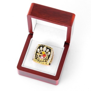 Anelli del Campionato NFL 2005 dei Pittsburgh Steelers di Alta Qualità, Anello di Gioielleria Placcato Oro in Lega per Super Bowl - Product Image 5
