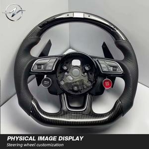 Volante de Fibra de Carbono con LED Completo para <span class=keywords><strong>Audi</strong></span> <span class=keywords><strong>A3</strong></span> A4 B9 A5 RS3 RS4 RS5 S3 S4 S5 S6 S7 RS6 RS7 B8.5 B8 R8 TTRS TTS TT Q3 - Product Image 2
