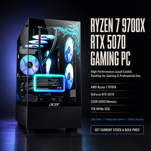 ขายส่งคอมพิวเตอร์ตั้งโต๊ะสำหรับเล่นเกม Nitro 60 AMD Ryzen 7 9700X RTX 5070 แรม 32GB DDR5 1TB NVMe SSD ระบบระบายความร้อนด้วยน้ำ - Product Image 3