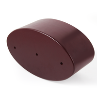 Accessoires de trophée de base de trophée en bois rouge ovale créatif bonne texture