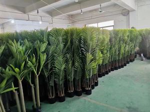 Plantas artificiales de plástico para decoración del hogar, palmera, macetas - Product Image 4