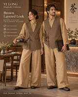 Veste de chef Yilong légère en sergé, manches longues, fermeture boutonnée, respirante, uniforme de cuisine, coupe simple et ample, pour restaurant et restauration