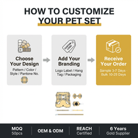 Ensemble personnalisé de harnais, collier et laisse pour animaux de compagnie à carreaux, 6 pièces, service de logo OEM ODM pour chiens et chats, vente en gros