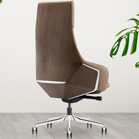 Chaise de bureau ergonomique de direction en cuir moderne, pivotante, avec accoudoirs, en cuir de luxe, fabrication directe d'usine