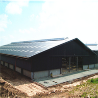 Structure en acier préfabriquée à faible coût pour élevage de chèvres, de moutons, de bétail, conception de hangar, maison à vendre