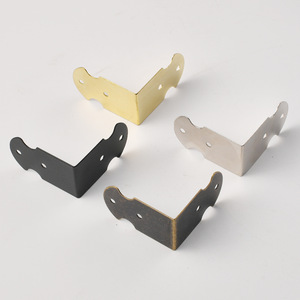 Corner Brace B-047 42x25mm Carbon Steel Antique Bronze <b>Silver</b> Yellow Black Sheet Metal <b>Bracket</b> For Box Protection - Product Image 2