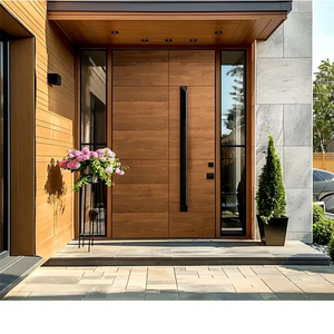 Porte tournante de sécurité en bois massif de luxe moderne de l'usine Uhous, serrure intelligente antivol, utilisation pour hôtel, appartement, villa, garantie de 5 ans - Product Image 1