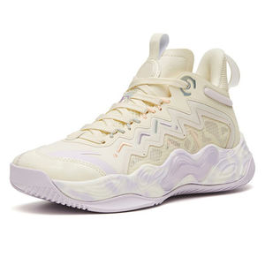 أحذية كرة سلة رجالية بألوان فاتحة من الأصفر والوردي، تصميم شبابي، أحذية رياضية لكرة السلة، زاباتوس دي بالونسيستو بارا هومبري - Product Image 2