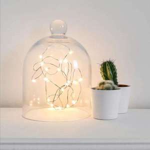 Guirnalda <span class=keywords><strong>de</strong></span> <span class=keywords><strong>Luces</strong></span> LED Impermeables <span class=keywords><strong>con</strong></span> 3 Pilas AA, 5m 50 LED, Decoración para Navidad, Fiestas, Hogar y Habitaciones, <span class=keywords><strong>con</strong></span> Clasificación IP44 - Product Image 2