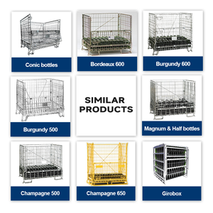 Şarap Deposu Depolama için TER Galvanizli Kaynaklı İstiflenebilir Katlanabilir Tel Örgü Kafes Konteyner - Product Image 5