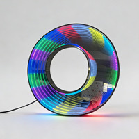 Miroir infini Abyss à LED multicouche pour signalisation extérieure publicitaire commerciale, personnalisable en usine, pour bureaux et entreprises