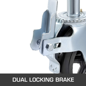 6 inç 8 inç kauçuk evrensel arabası fren iskele tekerlek ağır endüstriyel tekerler frenli tekerlek - Product Image 3