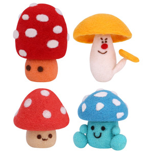 <span class=keywords><strong>Feutre</strong></span> de laine piquer à la main laine bricolage poupée ornements champignon plante succulente série matériel paquet - Product Image 1
