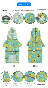Impermeabile per Cani con Design a Paperella <span class=keywords><strong>Gialla</strong></span>, Impermeabile con Cappuccio per Cani Piccoli e Medi, Leggero e Traspirante - Product Image 6