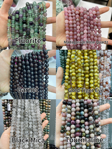 Pierre précieuse naturelle <span class=keywords><strong>de</strong></span> haute qualité 8mm jaune oeil <span class=keywords><strong>de</strong></span> tigre kyanite <span class=keywords><strong>malachite</strong></span> mélange perles rondes en vrac pierre pour bricolage faisant des bijoux - Product Image 3