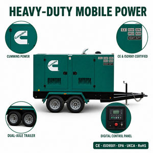 Generador Eléctrico con Motor Cummins de Bajo Precio y Suministro de Fábrica, 100kw 125kva, Trifásico/Monofásico, Silencioso, Diésel - Product Image 3
