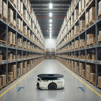 Robot mobile autonome AGV à profil bas de 255 mm, 400 kg, pour l'alimentation et l'assemblage d'électronique 3C
