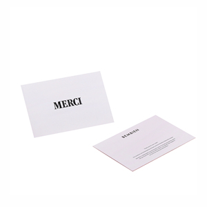 Carte de visite de remerciement avec insertion en papier bon marché de haute qualité personnalisée avec son propre logo - Product Image 4