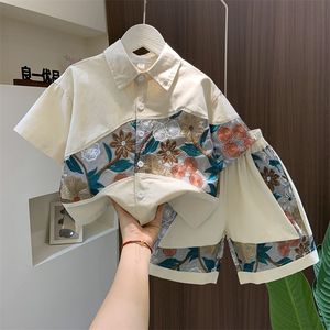 <span class=keywords><strong>Ensemble</strong></span> d'Été Garçon Style Coréen Tenue Élégante pour <span class=keywords><strong>Enfant</strong></span> Chemise à Manches Courtes + Short en Jean Vêtements Décontractés pour Garçons 5 Ans - Product Image 5