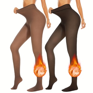 Prezzo all'ingrosso collant invernali collant con logo personalizzato 300 D denier nylon spandex vita alta Leggings di colore solido <span class=keywords><strong>calze</strong></span> da donna - Product Image 1