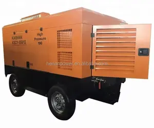 Kaishan KSCY-550/13k 550cfm 13bar yuchai 180hp động cơ diesel Máy nén khí trục vít với bốn bánh xe