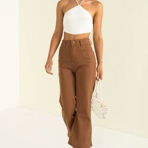 กางเกงยีนส์ทรงหลวมเอวสูงแบบคลาสสิก รุ่นใหม่ล่าสุด พร้อมปักโลโก้ตามสั่ง ทรงสวยเหมาะกับทุกคน สำหรับผู้หญิง - Product Image 5