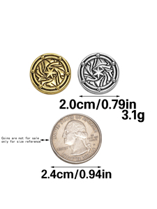 20Mm Phong Cách Retro Kẽm Hợp Kim Nút Chân Máy Có Thể Giặt Với Mô Hình Ngôi Sao Khắc Trang Trí Cho Túi Xách Quần Áo - Product Image 2