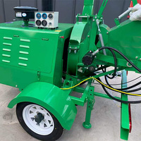 Broyeur à bois diesel Nexagrot 40HP avec système d'alimentation hydraulique, capacité de 200 mm (8 pouces), broyeur-déchiqueteur d'arbres industriel