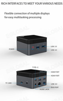 Intel N100 NUC Mini Bilgisayar 4 Çekirdekli Dahili LPDDR5 12GB 4800MHz WiFi5 BT4.2 M.2 Pcie 2 HD Tip-C 4K Video Win11 Ultra Küçük Bilgisayar